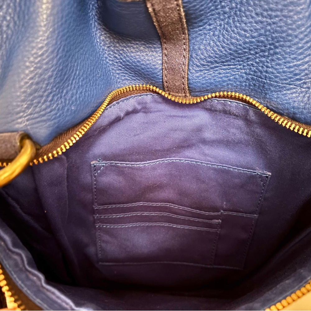Fossil Erin Leather Foldover Tote/crossbody Bag - Picture 4 of 9